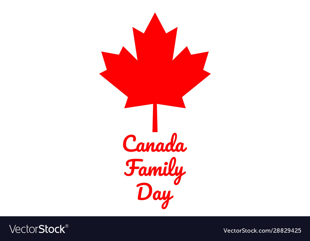 Concept family day in canada template Royalty Free Vector