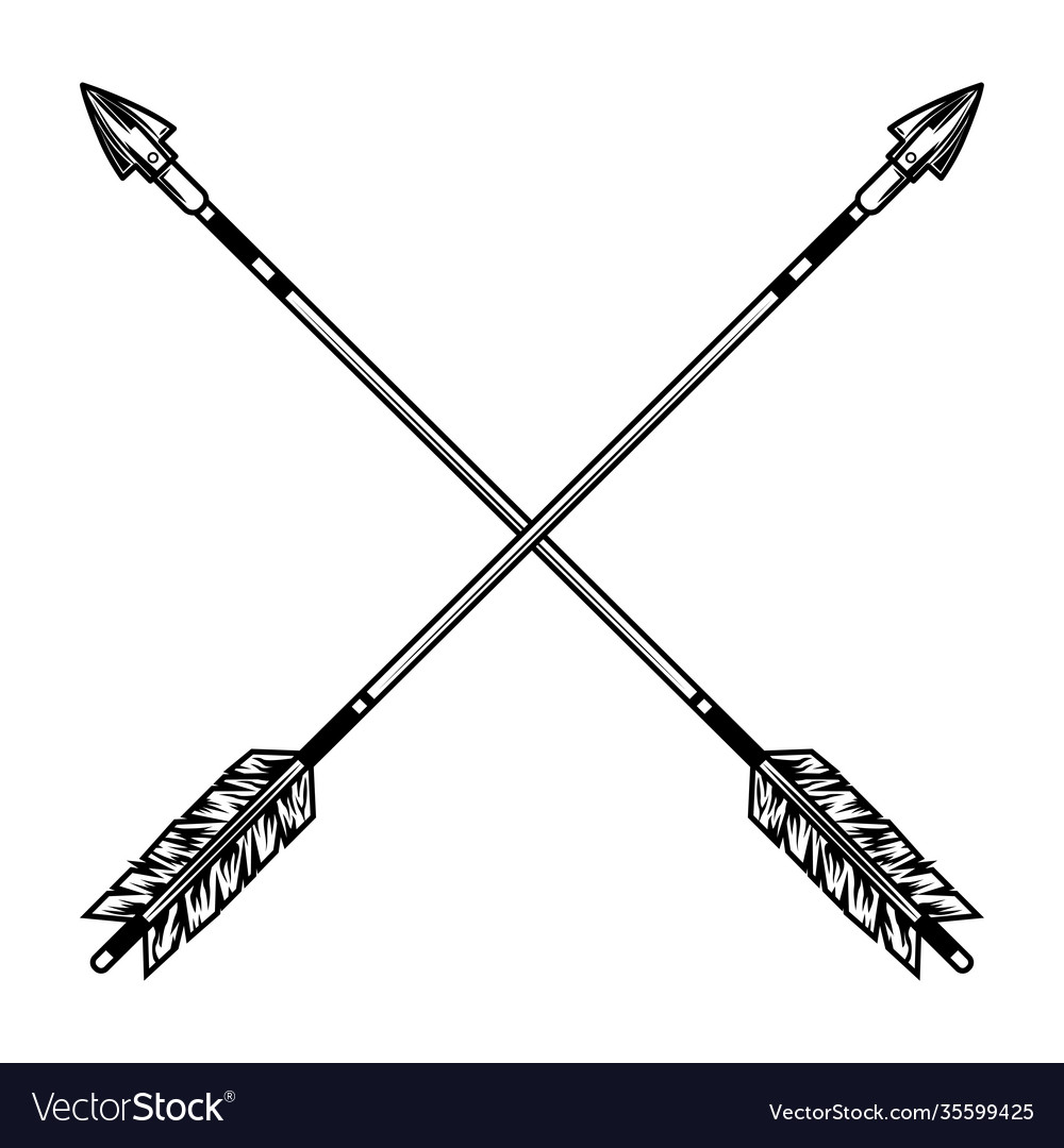 Crossed arrows Royalty Free Vector Image - VectorStock