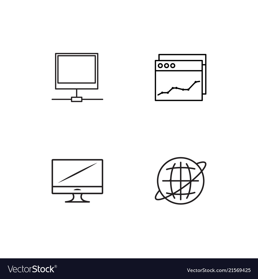 Electrical devices linear icons set simple