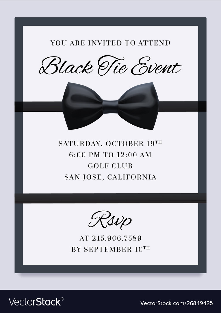 Black shop tie invited