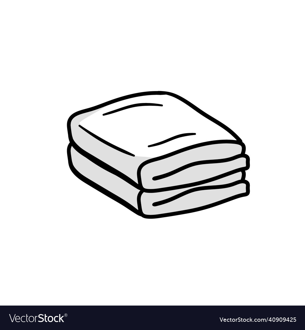 Folded towel or cloth Royalty Free Vector Image