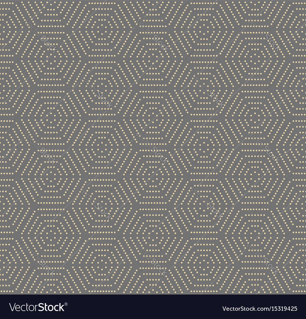 Golden Dotted Hexagonal Pattern