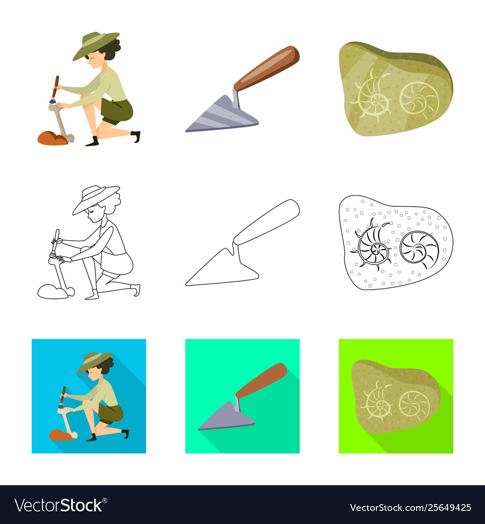Isolated object story and items icon set vector image Isolated object story and items icon set