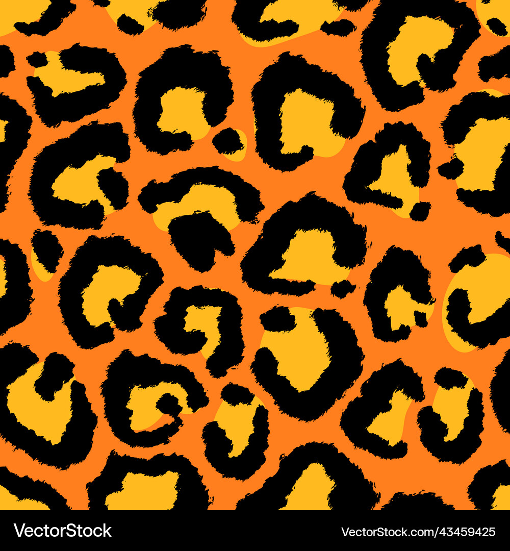 Leopard imitation seamless brush pattern Vector Image