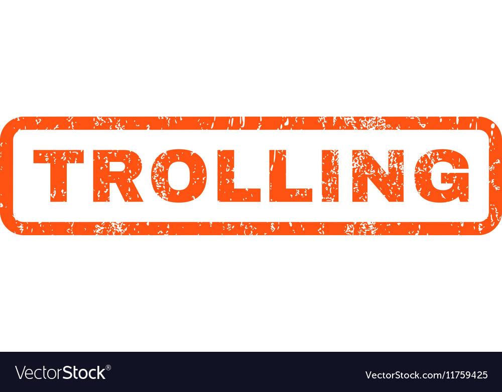 Trolling rubber stamp Royalty Free Vector Image