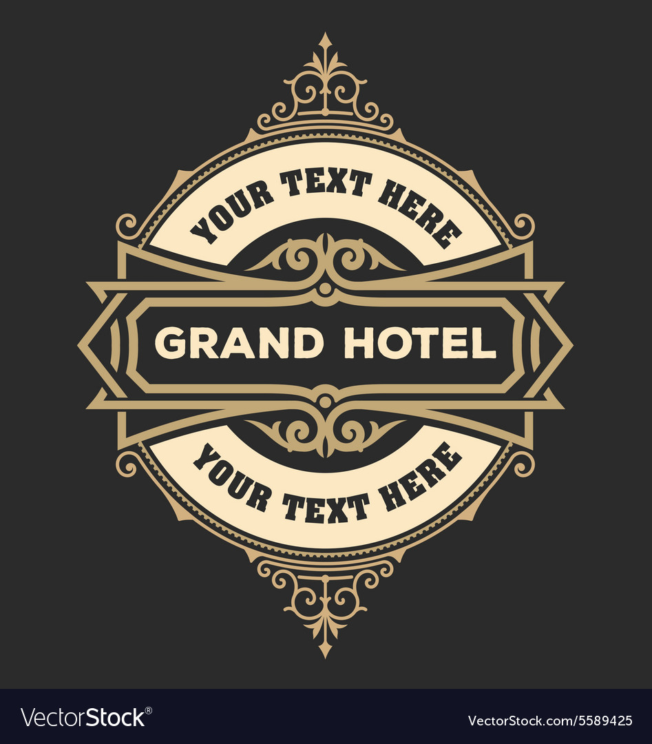 Vintage logo template hotel restaurant business Vector Image