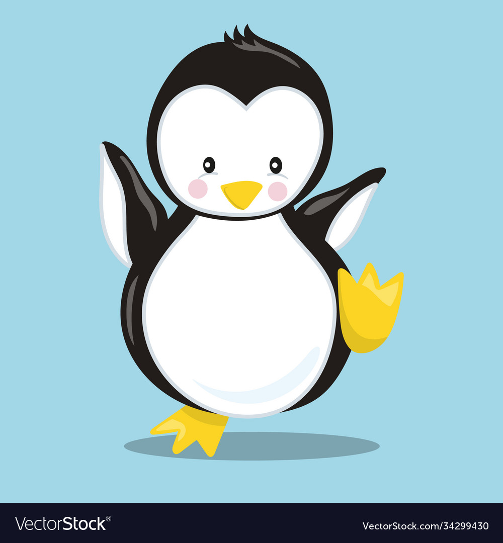 Arctic friends penguin 06 Royalty Free Vector Image