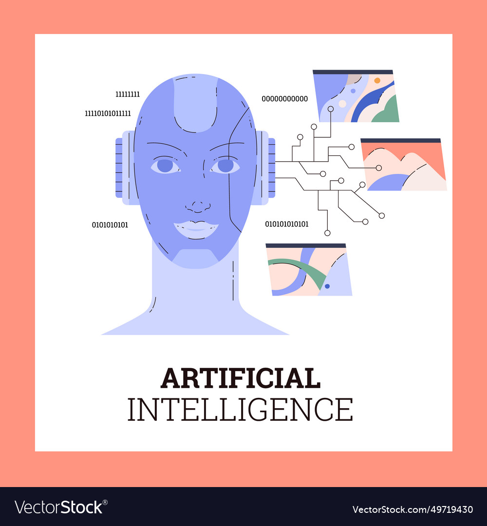 Artificial intelligence technology of creating vector image Artificial intelligence technology of creating
