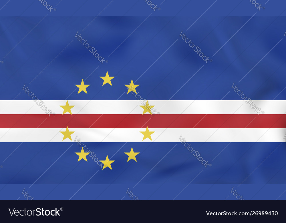 Cape Verde Waving Flag Verde National Flag Vector Image 3029