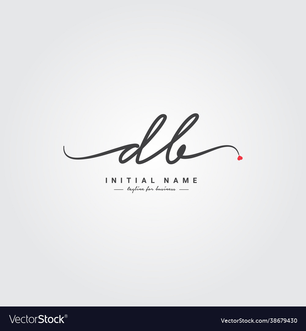 Elegant DB Initial Signature Logo