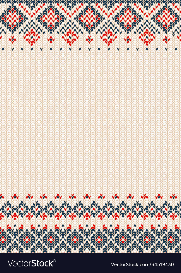 Handmade knitted abstract background pattern vector image Handmade knitted abstract background pattern