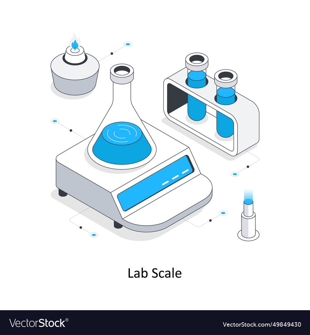 Lab scale isometric stock eps file
