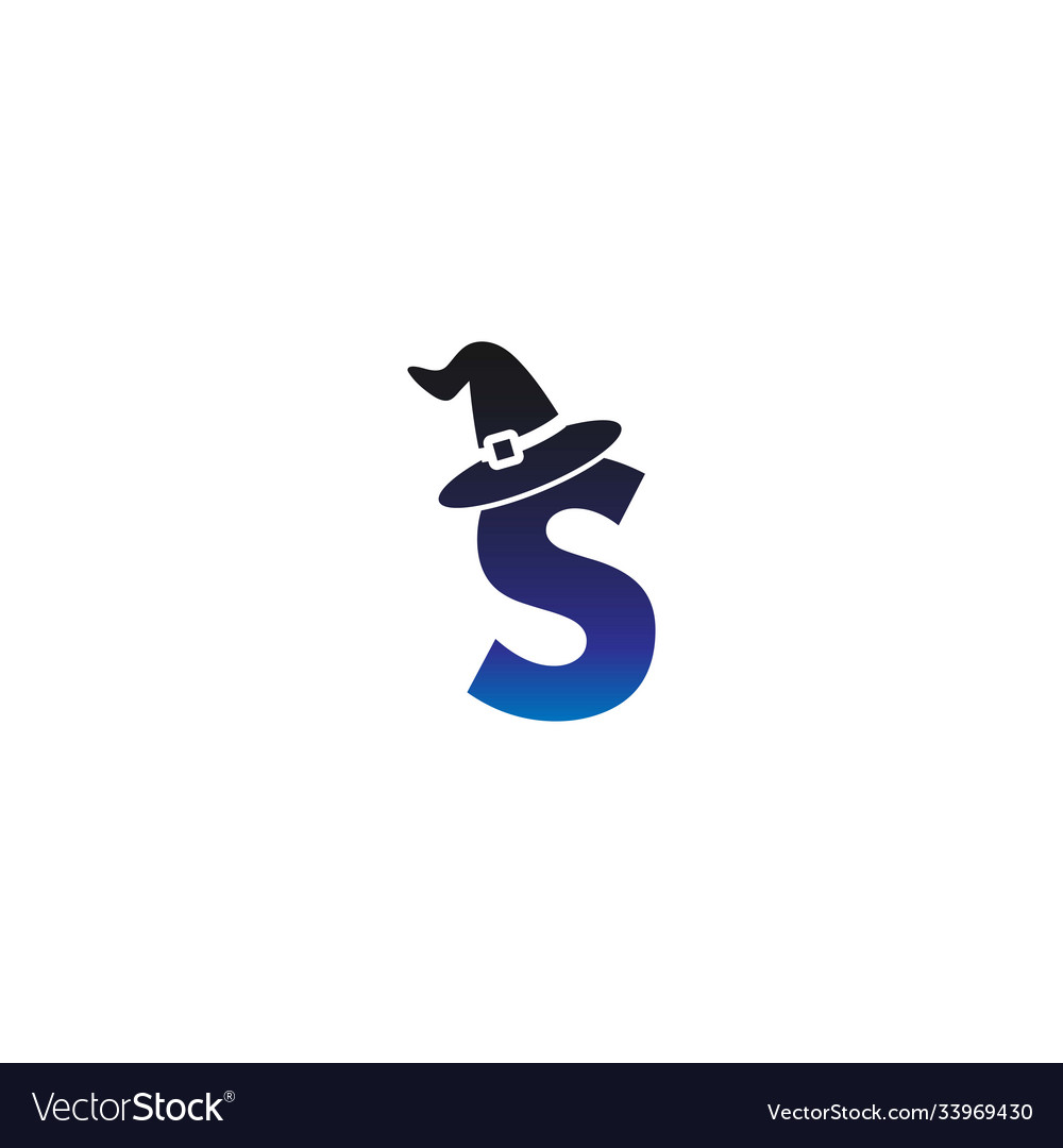 Letter s witch hat concept design