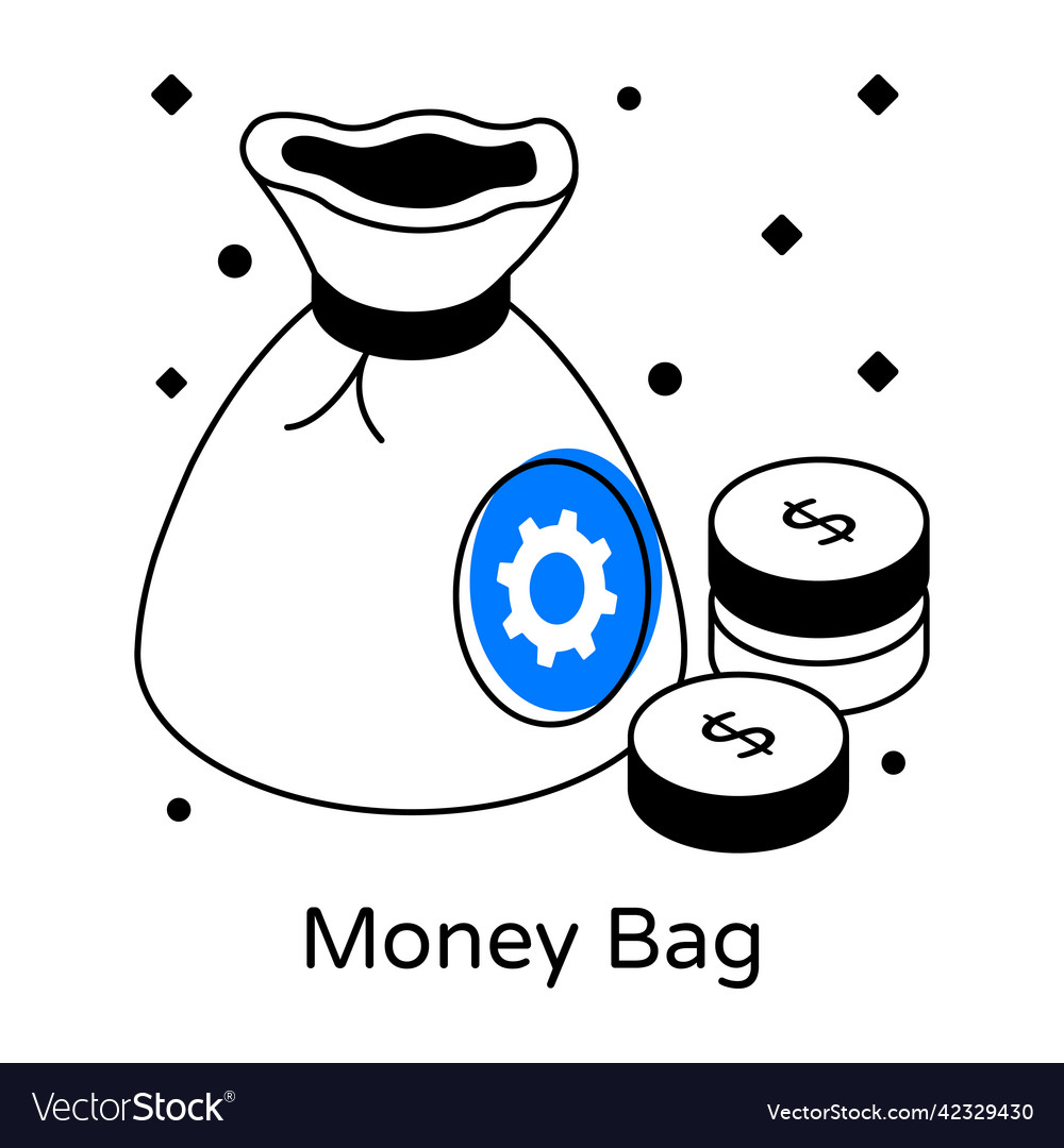 Dollar Money Icon Bag Vector Stock Vector (Royalty Free) 192639320