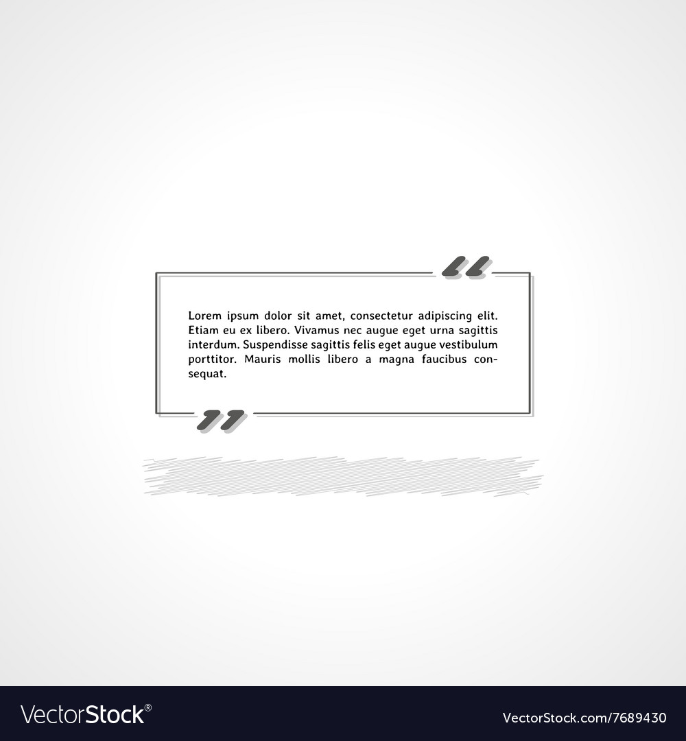 Quotation mark and text box