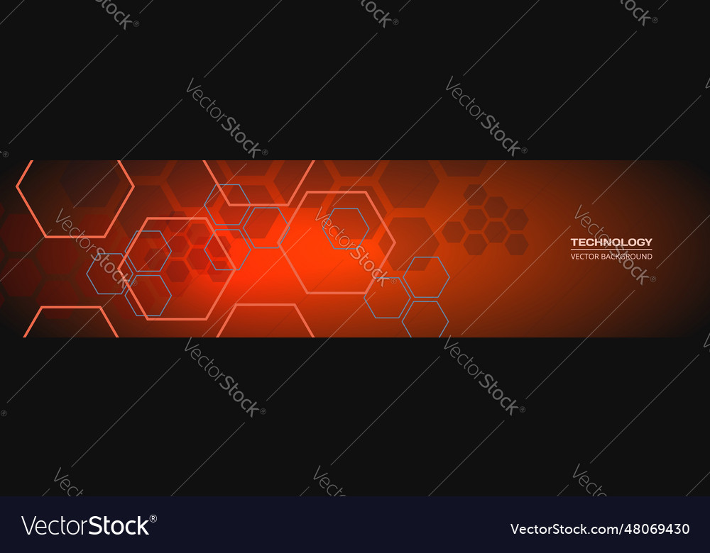Red Hexagon Tech Background