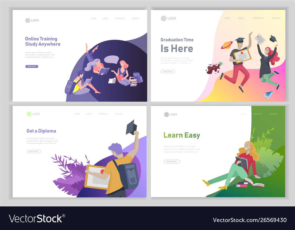Set web page design templates with relaxed