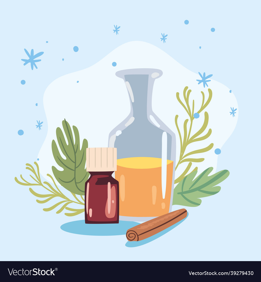 Spa flask and bottle Royalty Free Vector Image