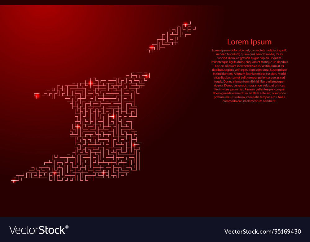 Trinidad and tobago map from red pattern vector image Trinidad and tobago map from red pattern