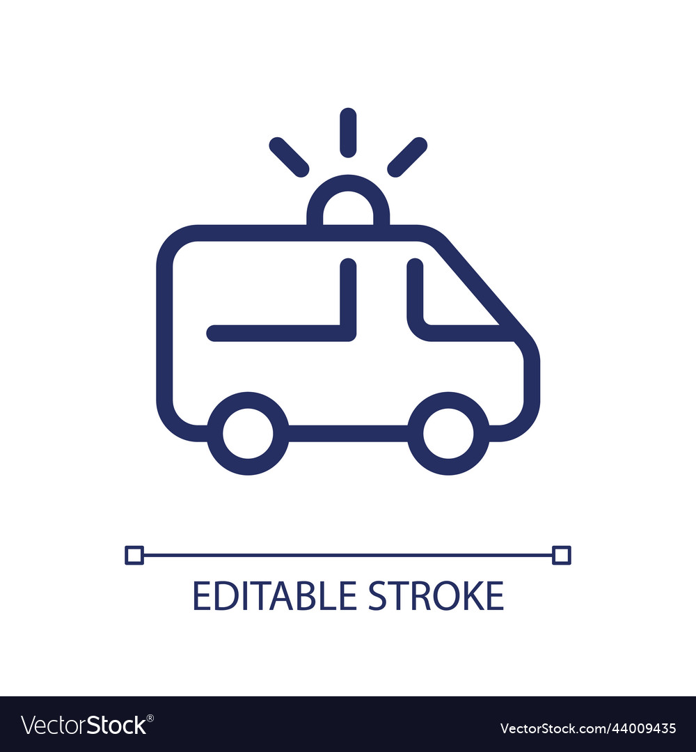 Ambulance pixel perfect linear ui icon