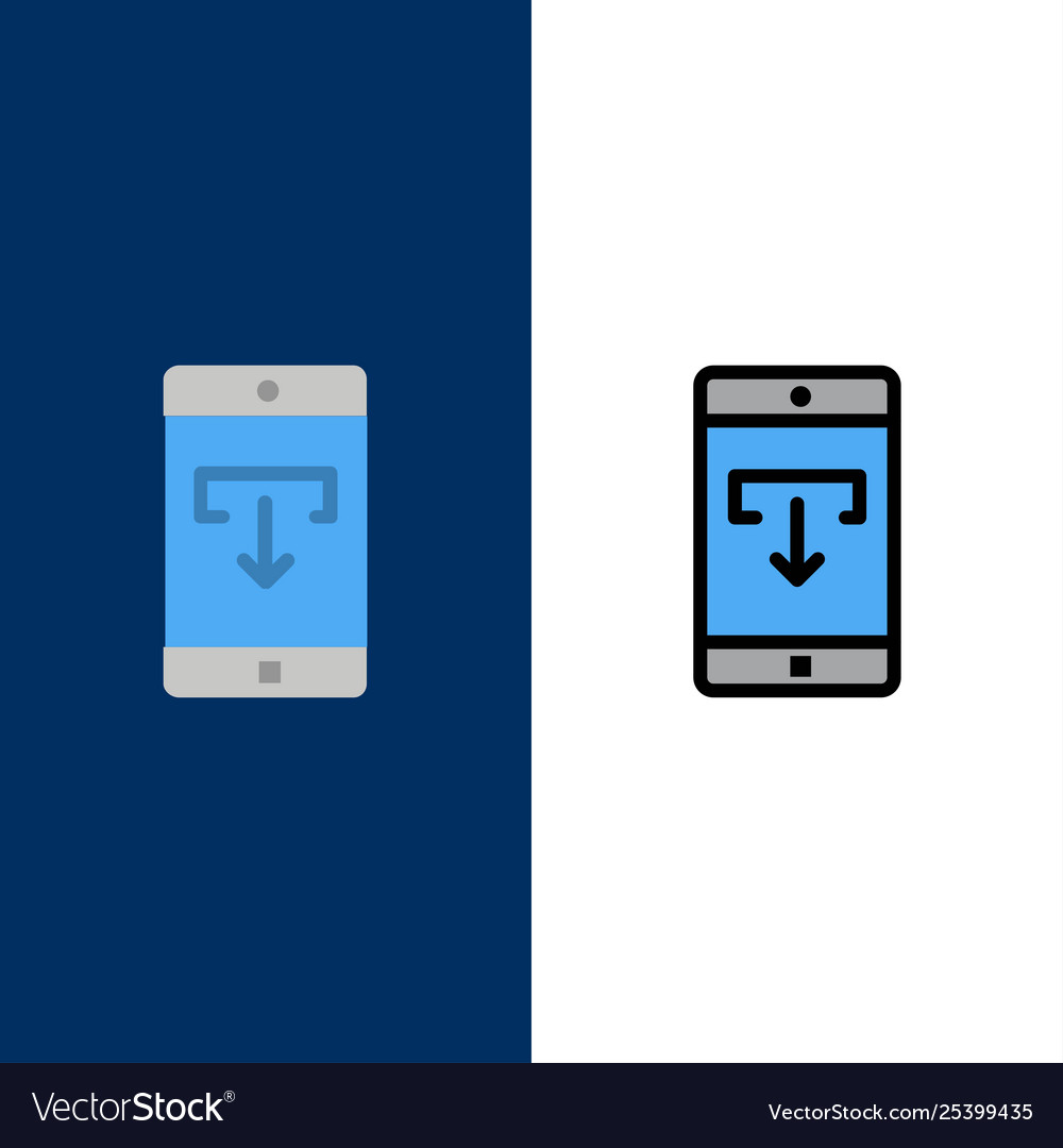 Application data download mobile vector image Application data download mobile