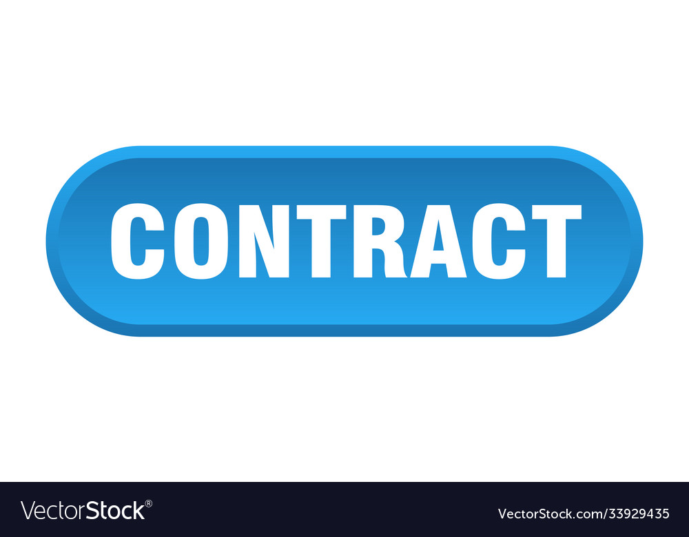Contract button rounded sign on white background
