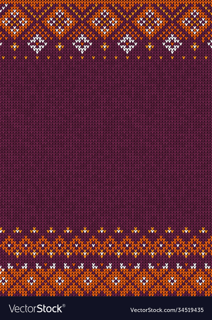 Handmade knitted abstract background pattern vector image Handmade knitted abstract background pattern