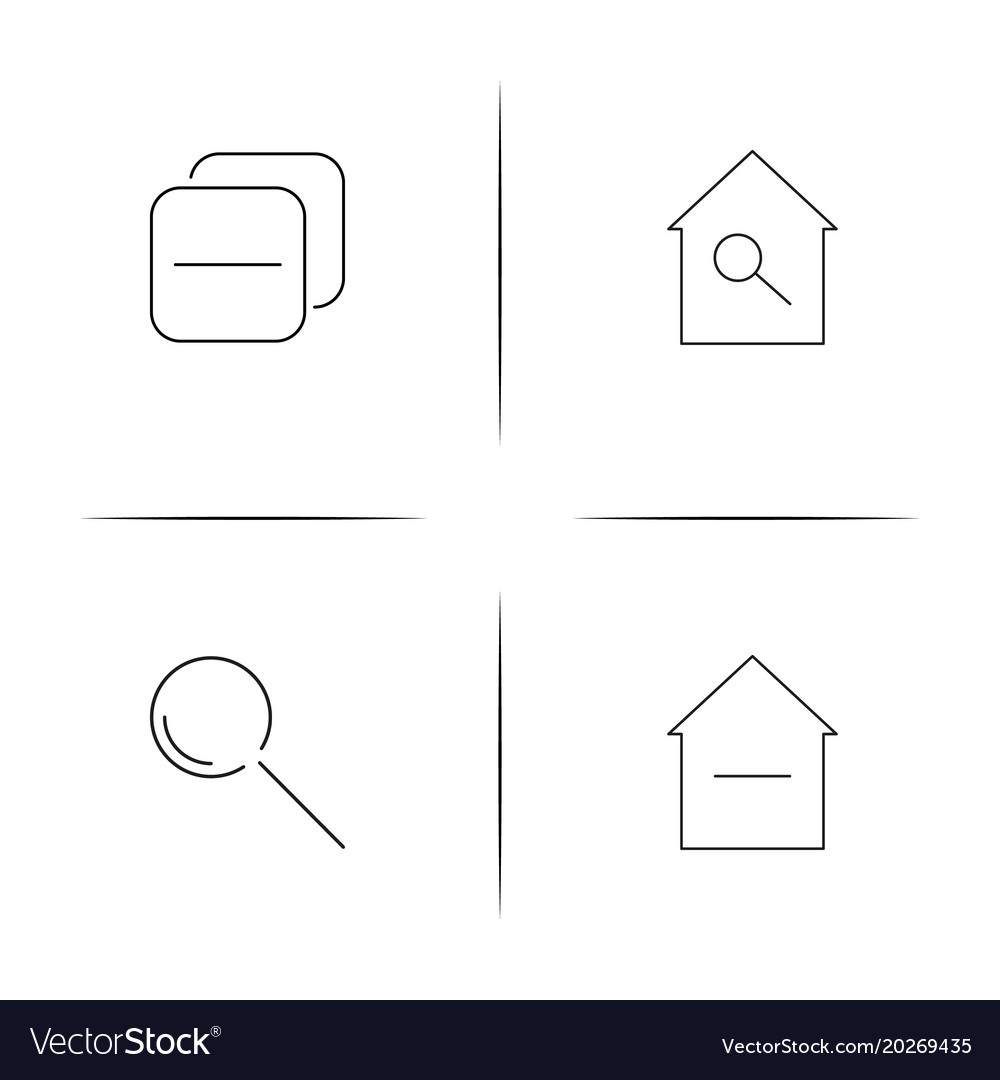 Interface linear simple icon setoutline icons