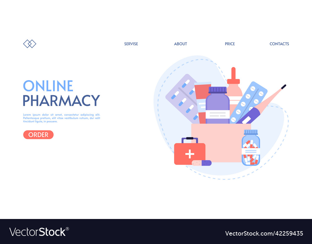 Online pharmacy landing page template