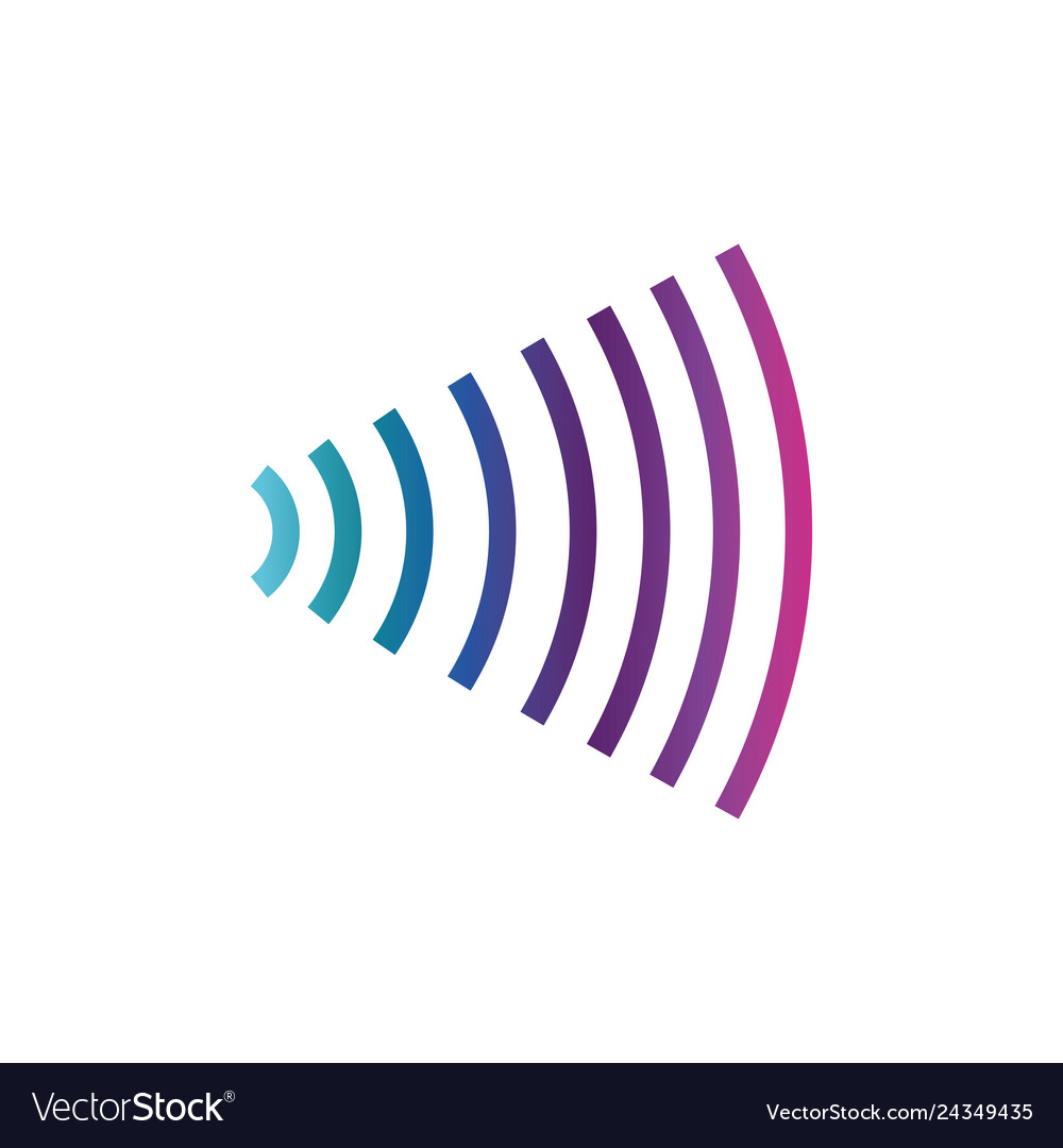 Sound wave isolated icon Royalty Free Vector Image