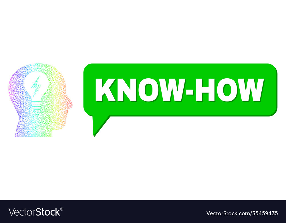 Spectral mesh gradient head bulb icon and know-how