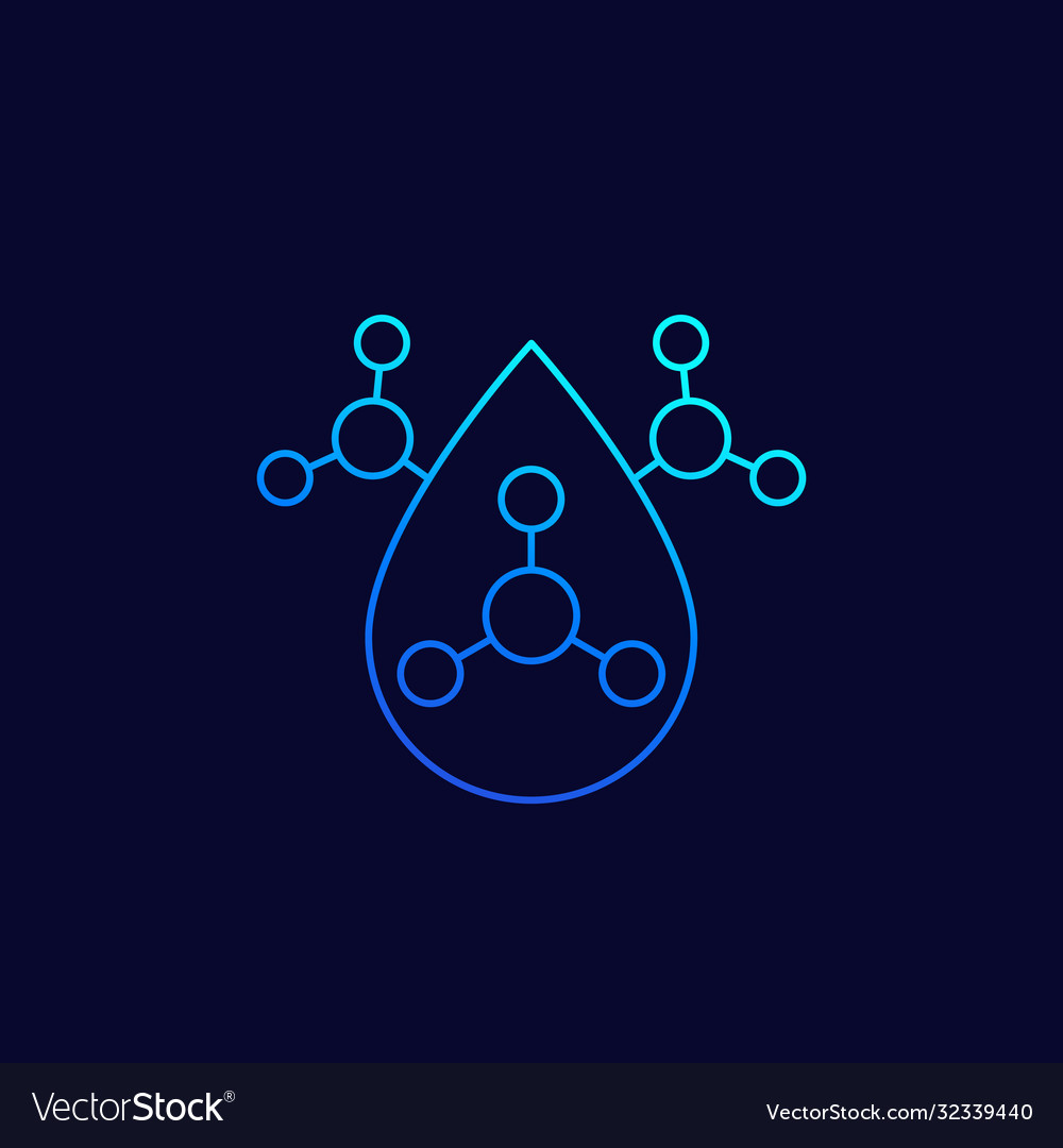Acid drop icon linear style