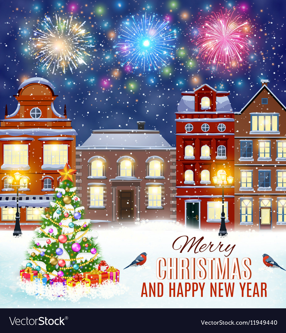 Weihnachten City Streetscape