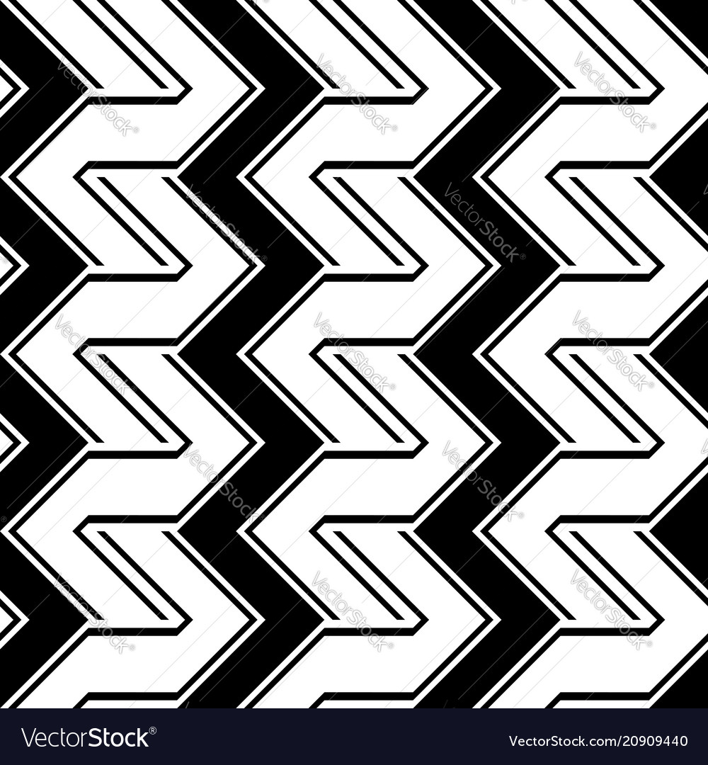 Design seamless monochrome zigzag pattern