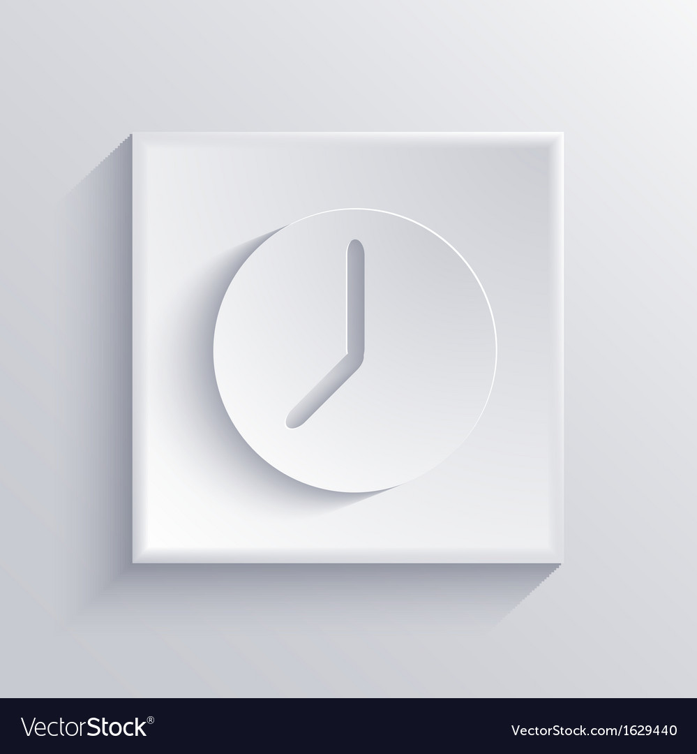 Light Square Clock Icon