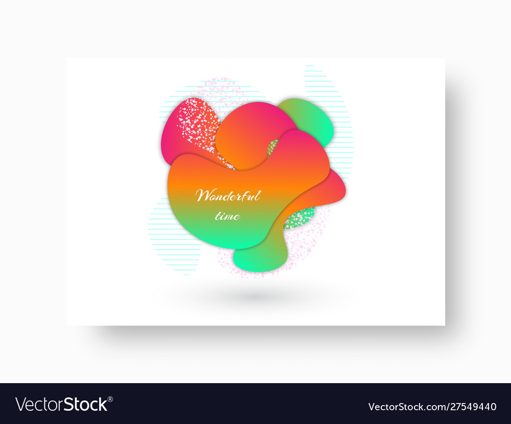 Liquid shapes on a rectangular background vector image Liquid shapes on a rectangular background