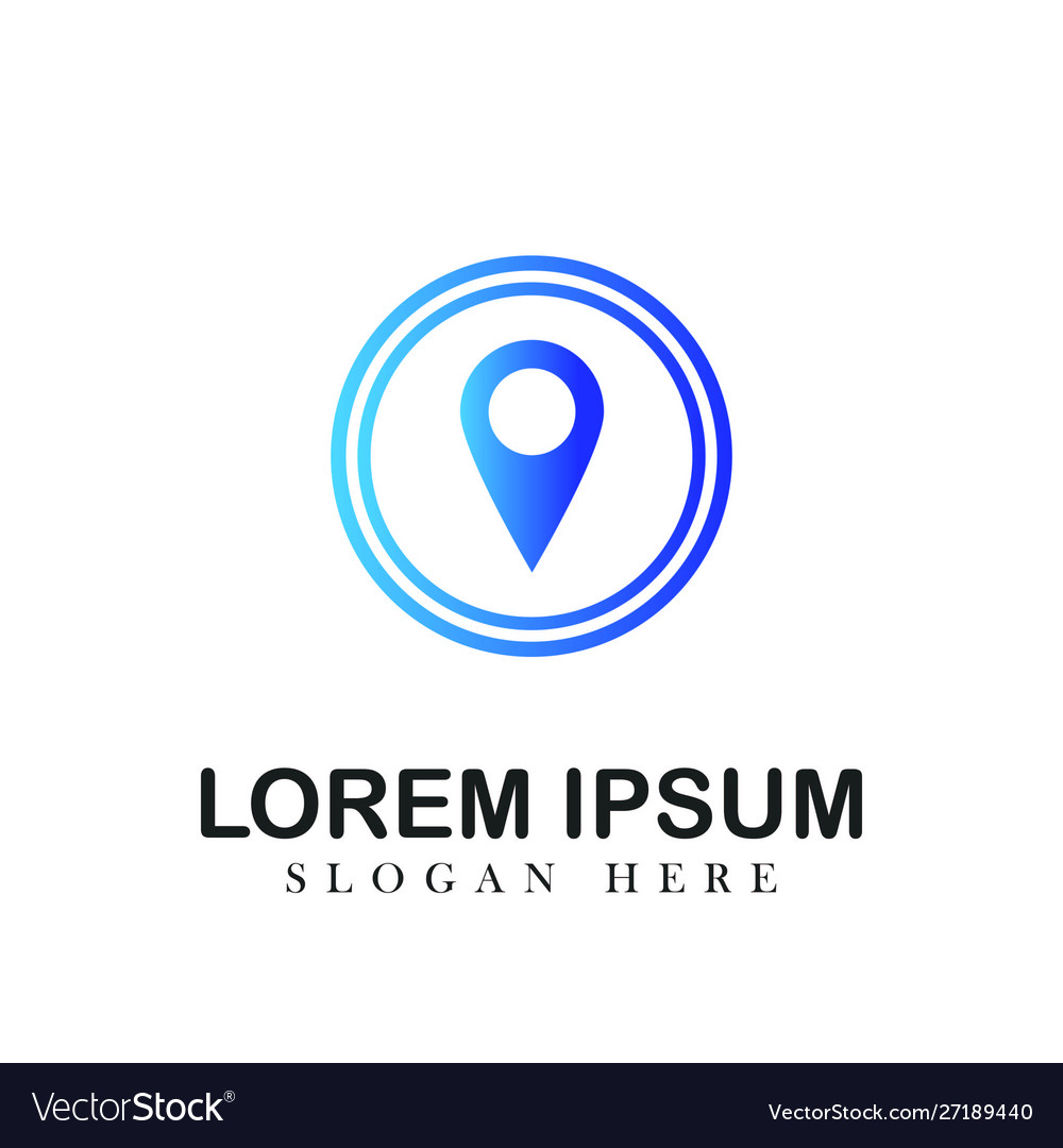 Location logo design maps emblem isolated