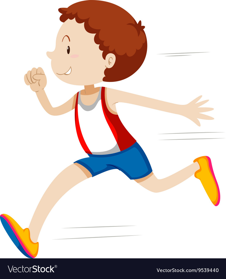 Man running in race