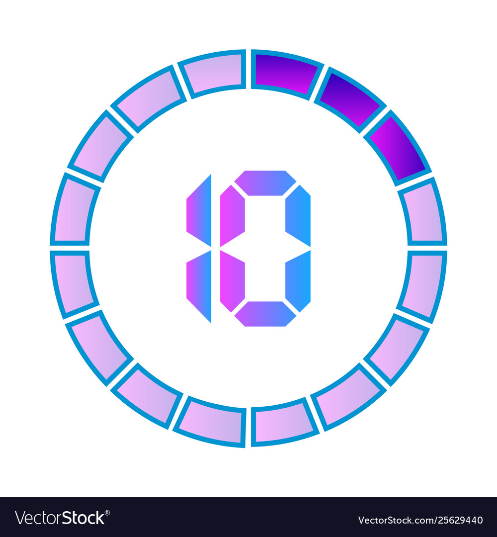 Minutes or seconds timer vector image Minutes or seconds timer