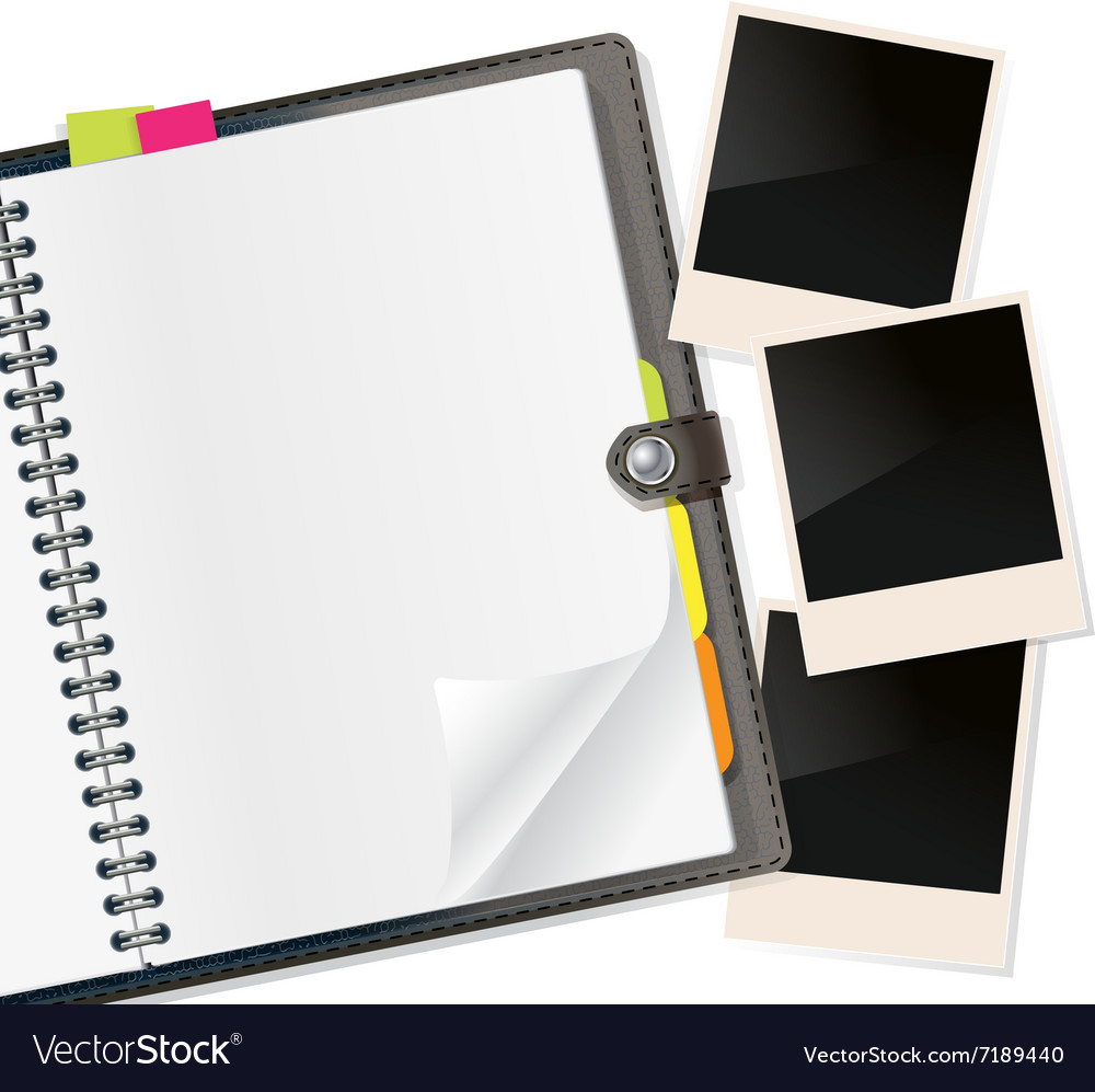 Open Diary with Photo Frames
