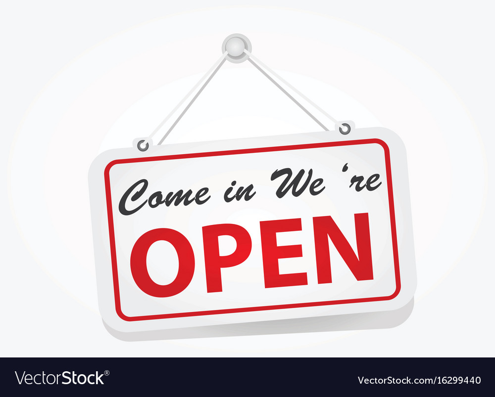 Open sign Royalty Free Vector Image - VectorStock