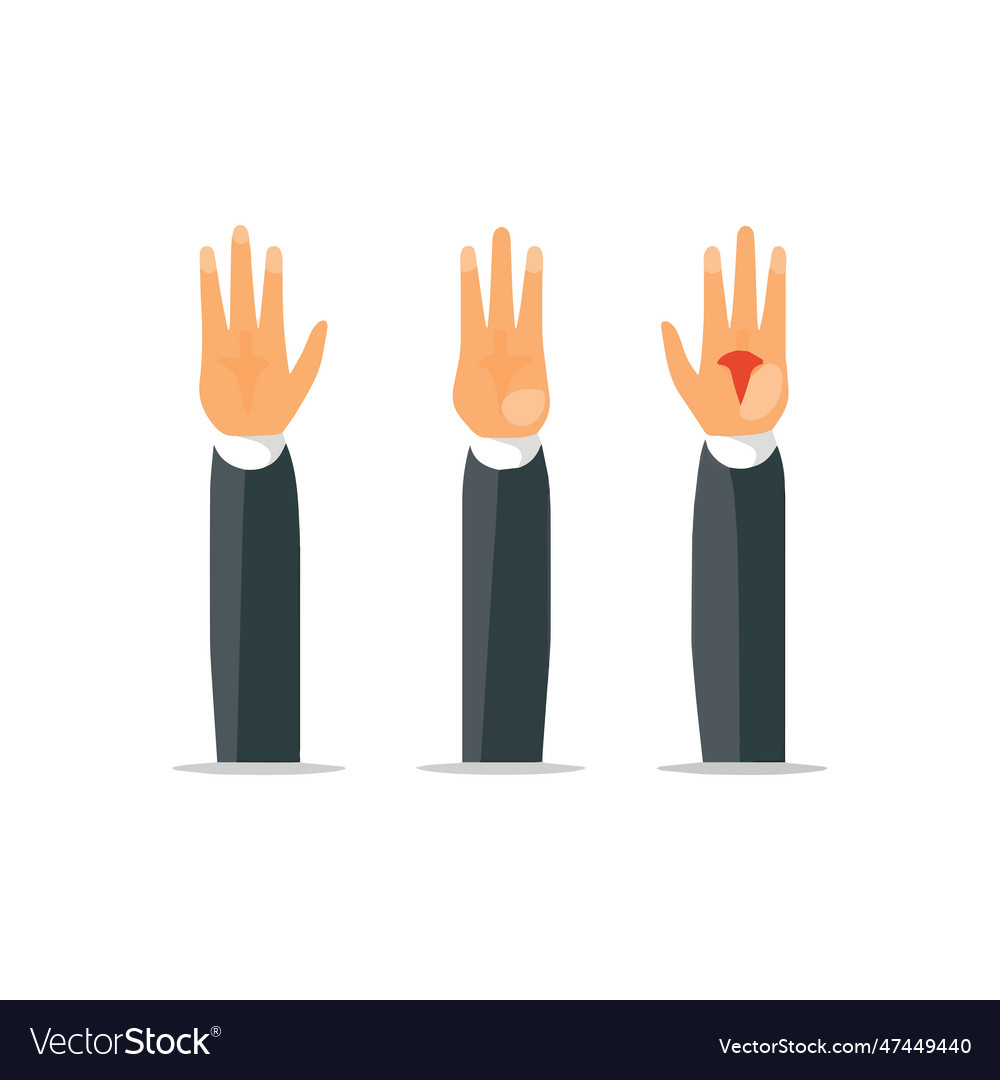 Set of hands showing different gestures palm Vector Image Set of hands showing different gestures palm