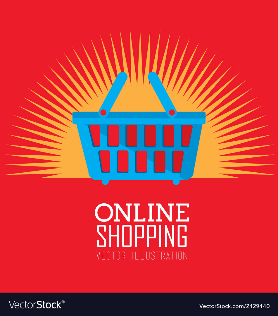 Shopping design over red background