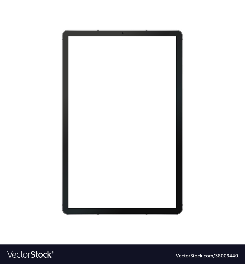 Tablet computer mockup with blank screen