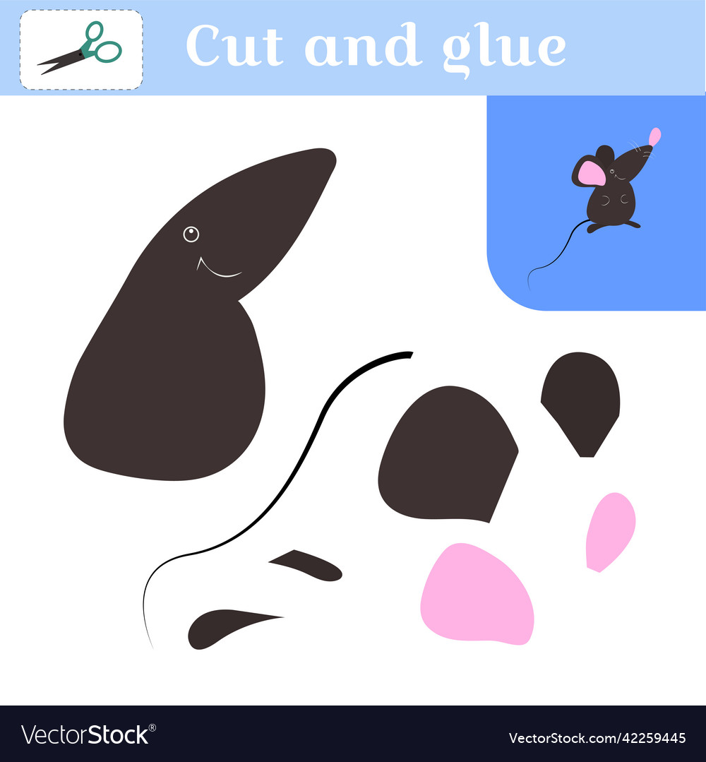 Application with a mouse paper game print cut