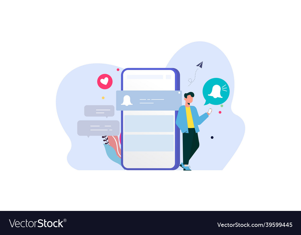Attention or notification for mobile application vector image Attention or notification for mobile application