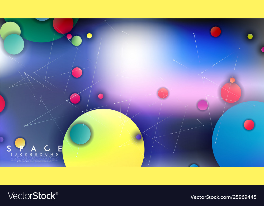 Background flat space with planets and stars Vector Image Background flat space with planets and stars