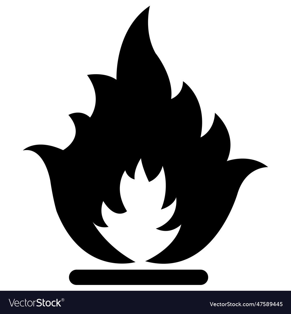 Beware flammable gas symbol isolate on white Vector Image