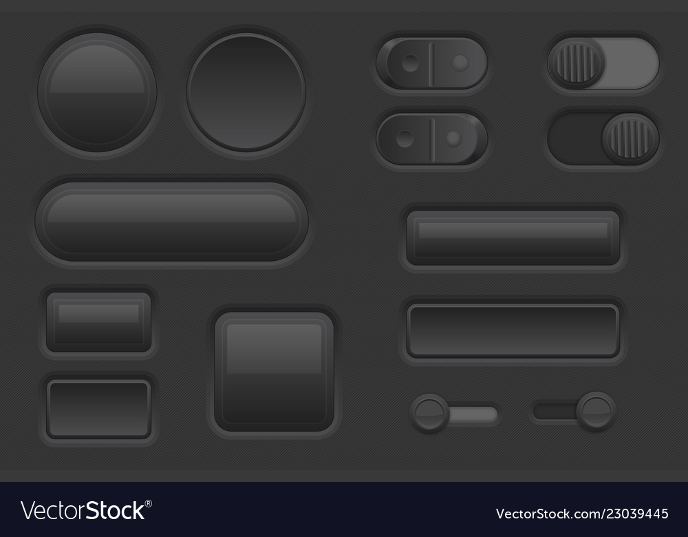 Black Web Buttons & Icons Set