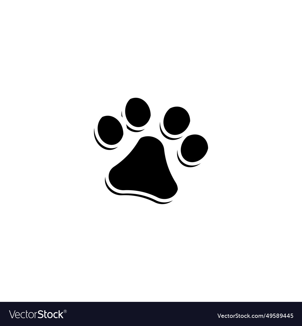 Cat footprint icon Royalty Free Vector Image VectorStock